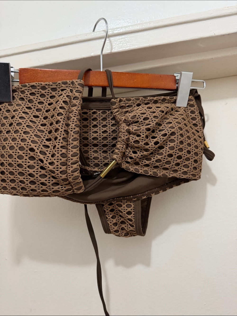 Women’s Brown Crochet Bikini Set - Brand